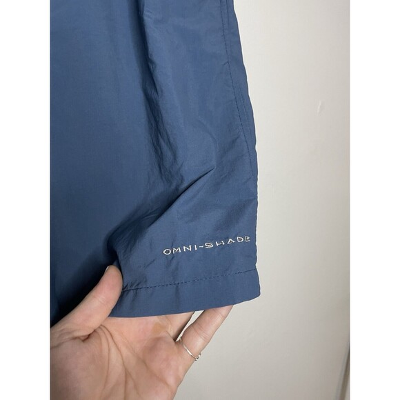 Columbia Men's XL Blue Nylon Swim Shirts Mesh Lined 9" - Picture 4 of 9